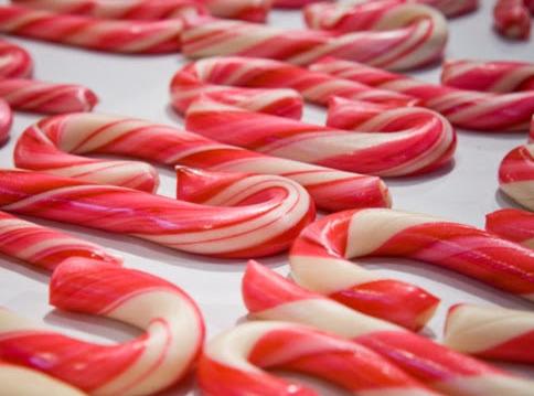 pink candy cane made without any red dye 40 from Michigan Candyland